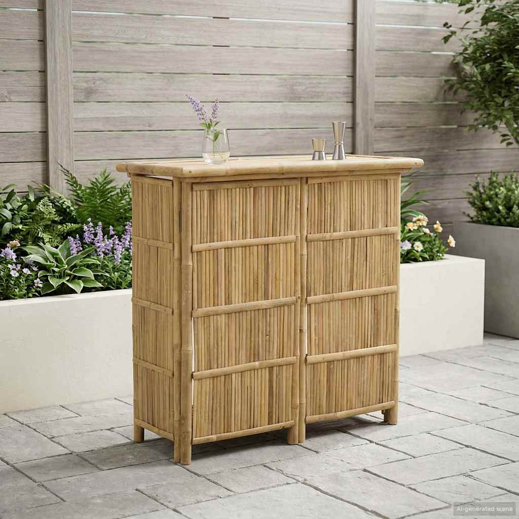 Buiten Bartafel Naturel 115 x 55 x 105 cm Bamboe is nu te koop bij PeponiXL, paradijselijk wonen!
