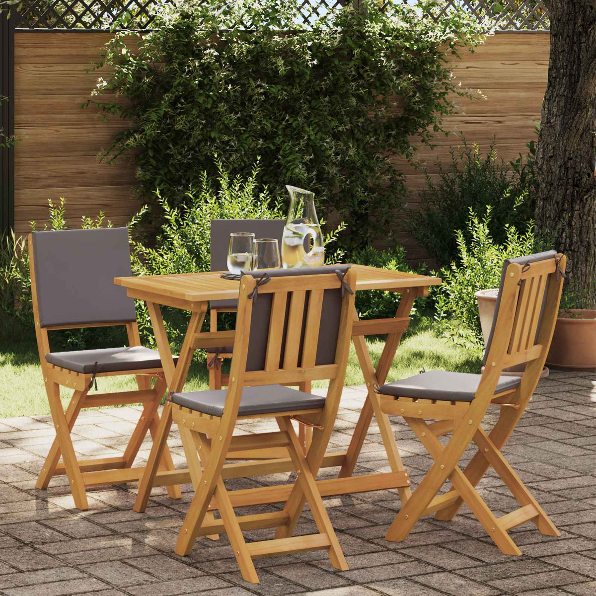 Bistrostoelen voor buiten 4 pcs Donkergrijs 38 x 46 x 85 cm is nu te koop bij PeponiXL, paradijselijk wonen!
