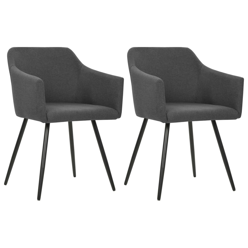 Eetkamerstoelen 2 st stof donkergrijs is nu te koop bij PeponiXL, paradijselijk wonen!