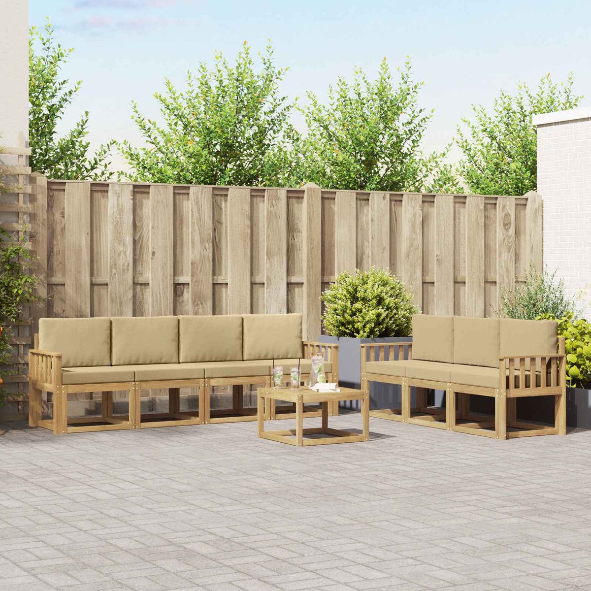 Buiten bankenset 7 pcs is nu te koop bij PeponiXL, paradijselijk wonen!