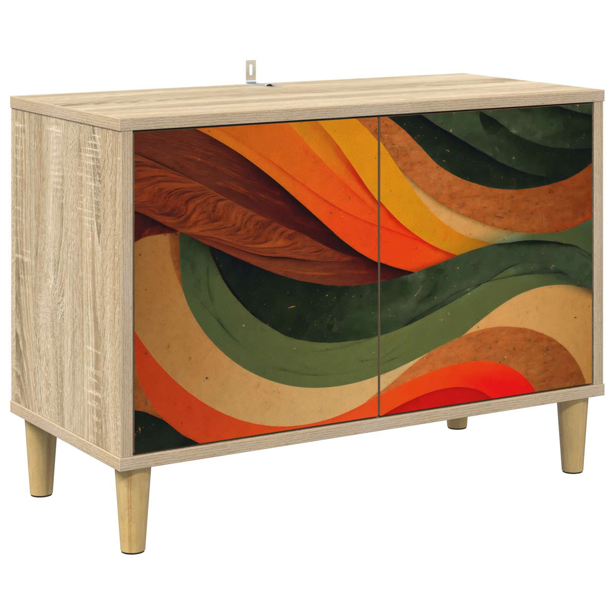 Tv-meubel BONN 69 x 33 x 50 cm Sonoma Bewerkt hout is nu te koop bij PeponiXL, paradijselijk wonen!