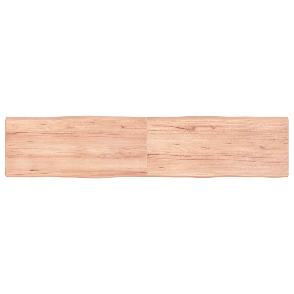 Tafelblad natuurlijke rand 180x40x(2-4) cm eikenhout lichtbruin is nu te koop bij PeponiXL, paradijselijk wonen!