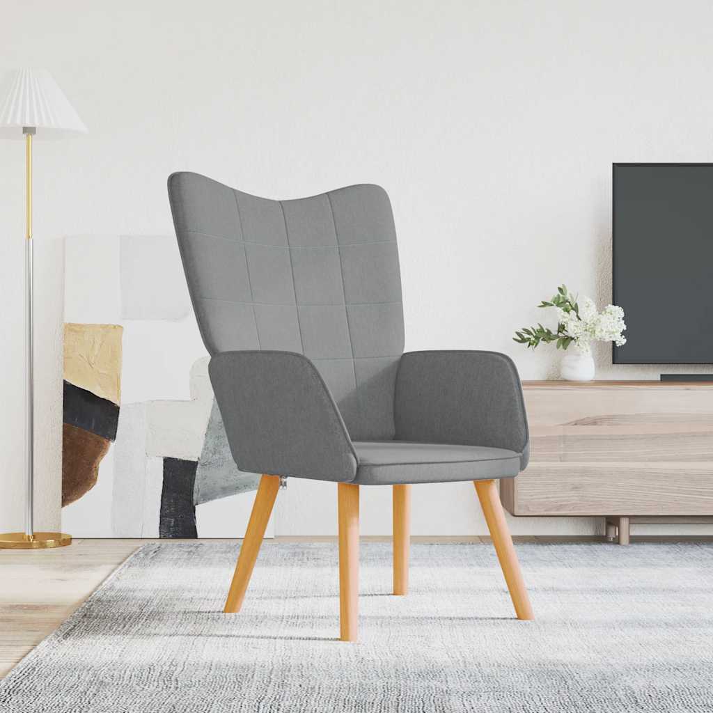 Relaxstoel stof lichtgrijs is nu te koop bij PeponiXL, paradijselijk wonen!