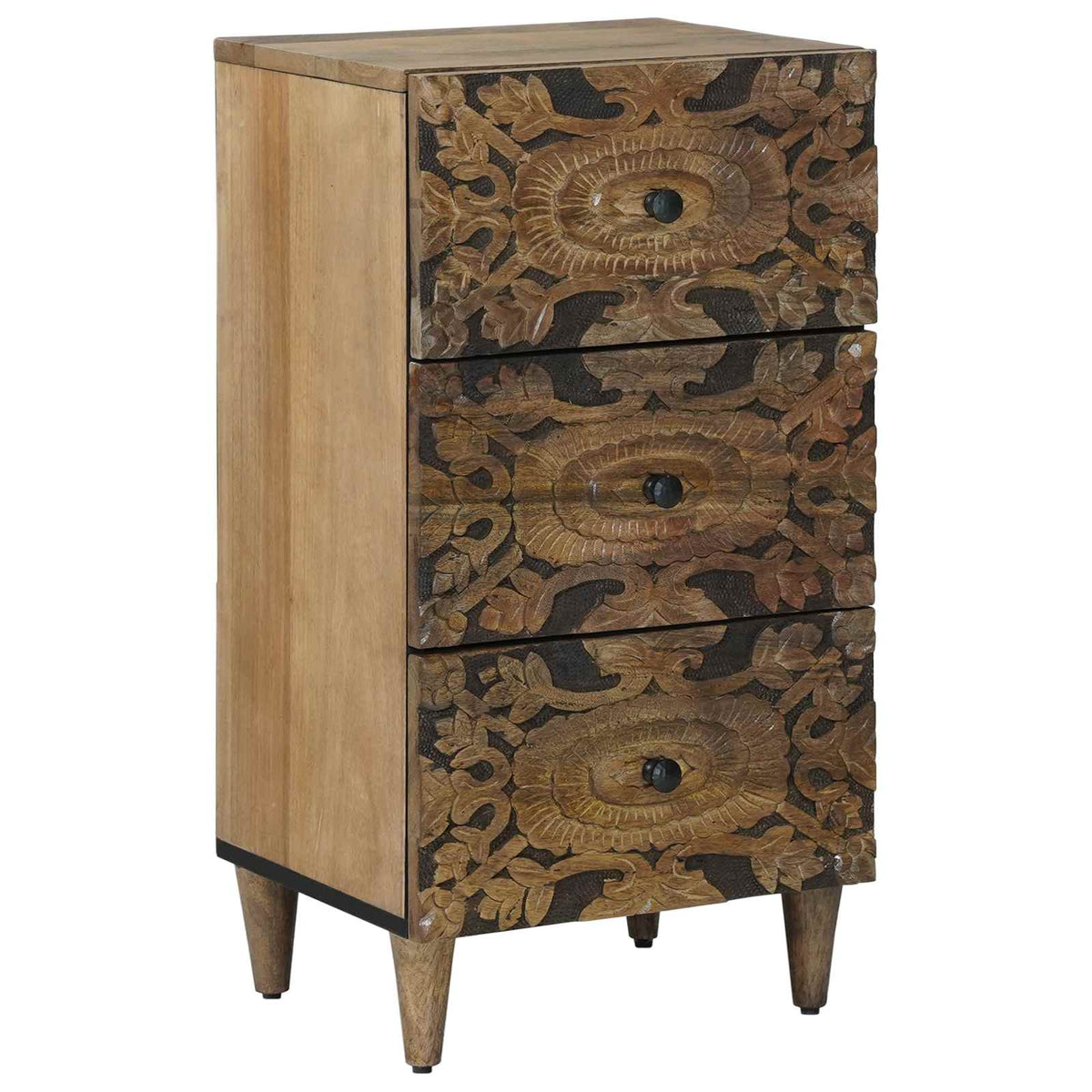 Dressoir met lade Bruin 40 x 33,5 x 75 cm Massief Mango Hout is nu te koop bij PeponiXL, paradijselijk wonen!