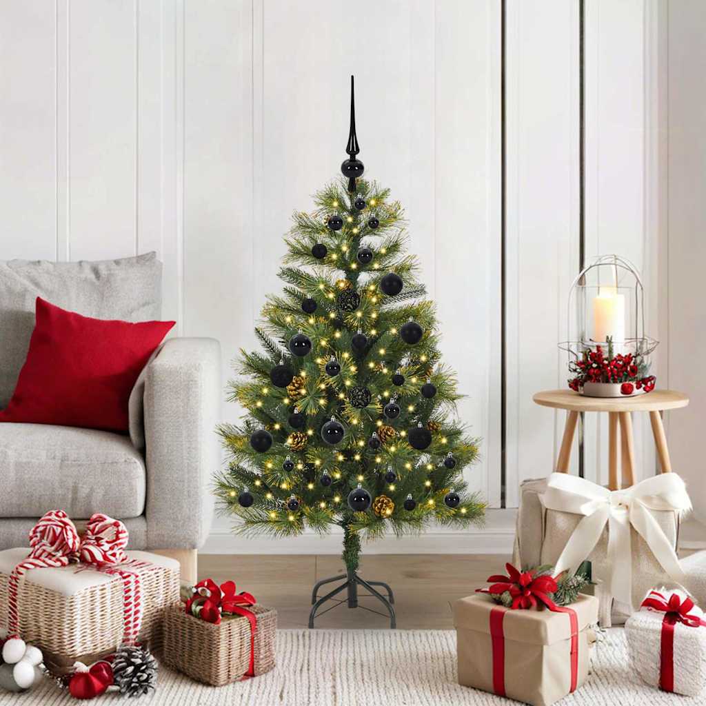 Kunstmatige Scharnier Kerstboom met Cones Groen 120 cm is nu te koop bij PeponiXL, paradijselijk wonen!