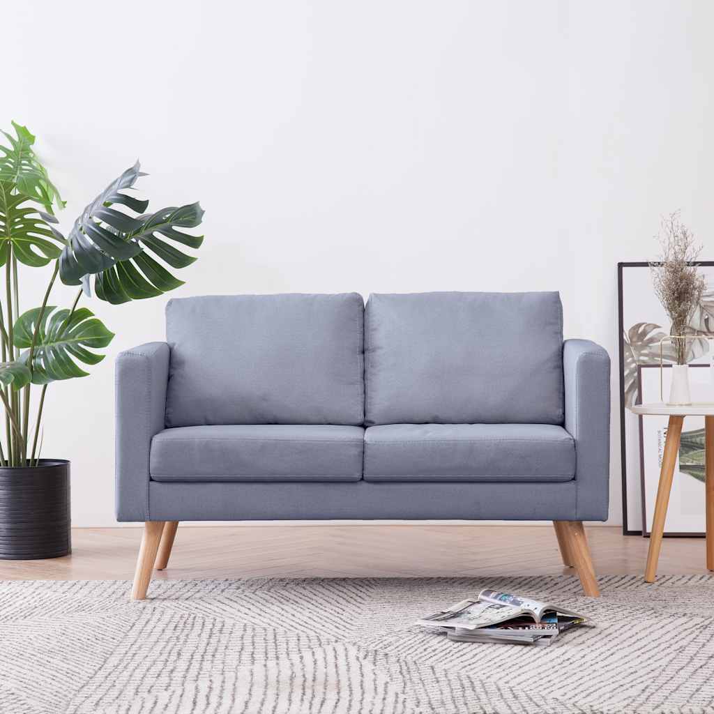 Tweezitsbank stof lichtgrijs is nu te koop bij PeponiXL, paradijselijk wonen!