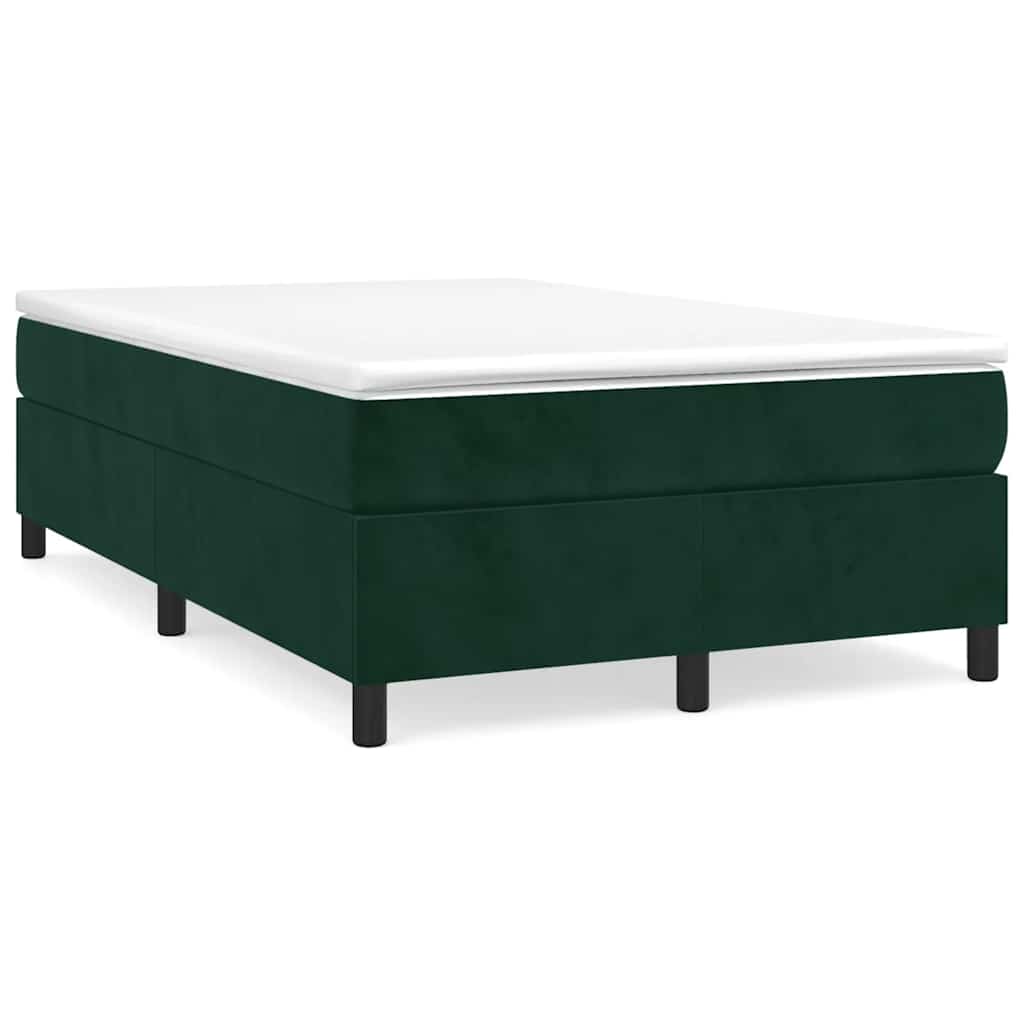 Boxspring met matras fluweel donkergroen 120x190 cm is nu te koop bij PeponiXL, paradijselijk wonen!