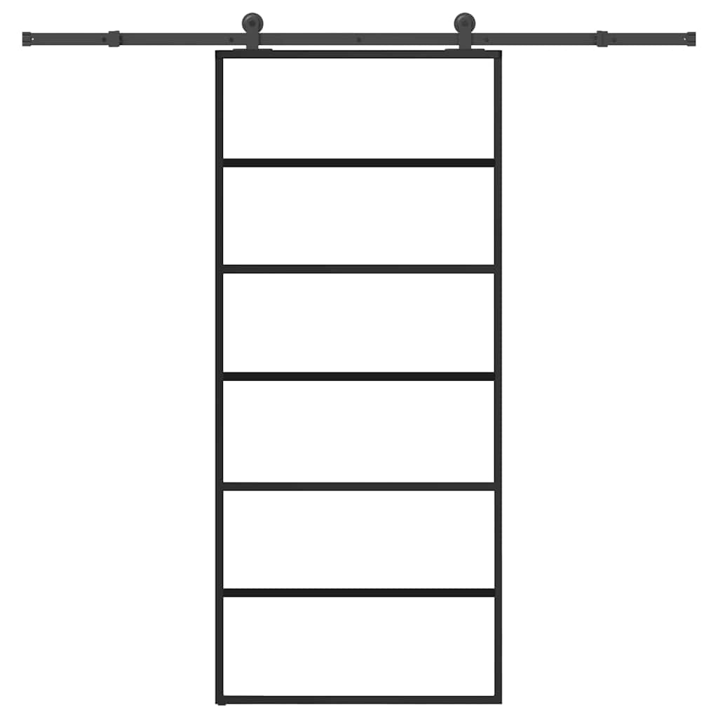 Schuifdeur met beslag 90x205 cm ESG-glas en aluminium is nu te koop bij PeponiXL, paradijselijk wonen!