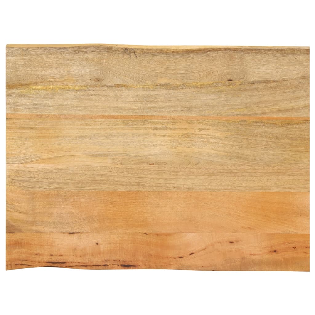 Tafelblad met natuurlijke rand 80x60x2,5 cm massief mangohout is nu te koop bij PeponiXL, paradijselijk wonen!