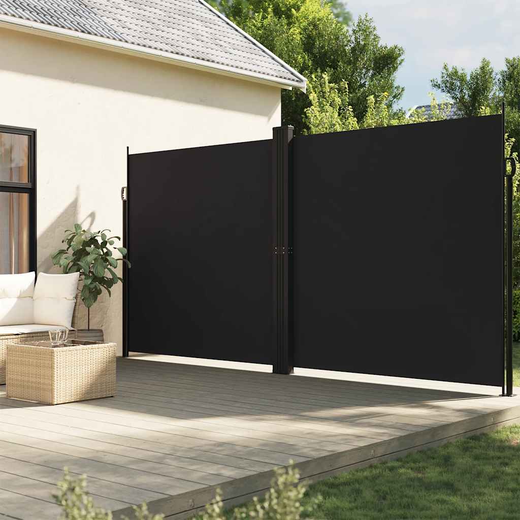 Windscherm uittrekbaar 220x600 cm zwart is nu te koop bij PeponiXL, paradijselijk wonen!