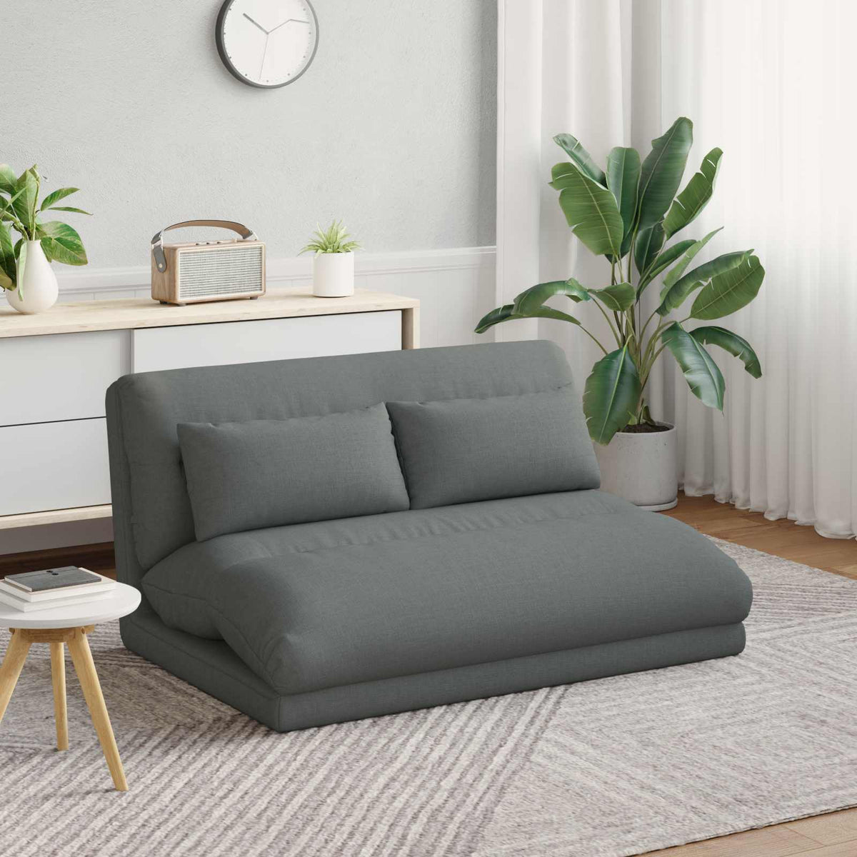 Vloerstoel Donkergrijs 110 x 82 x 55 cm Stof is nu te koop bij PeponiXL, paradijselijk wonen!