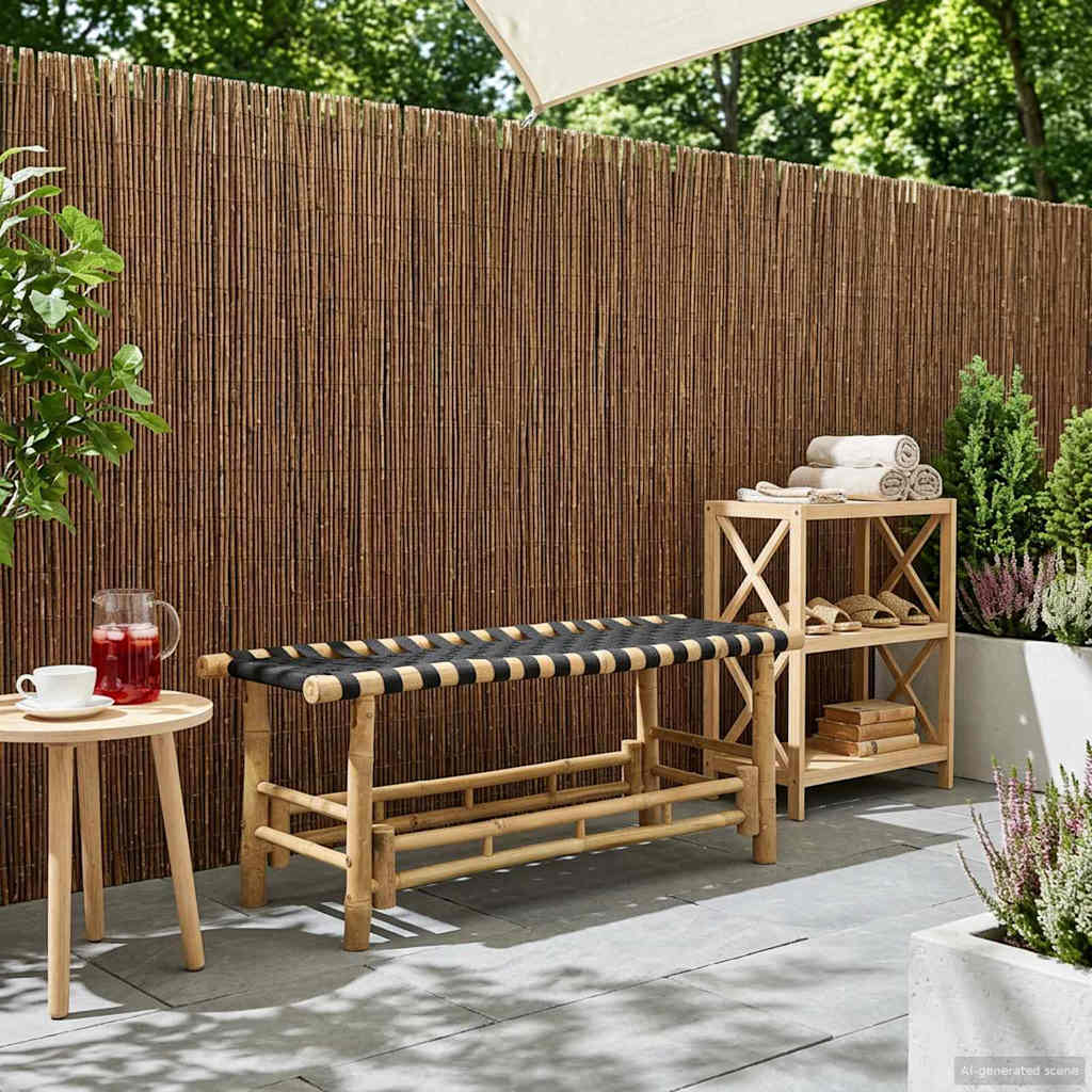 Tuinbank Naturel 110 x 38 x 40 cm Bamboe is nu te koop bij PeponiXL, paradijselijk wonen!