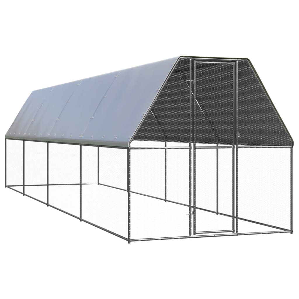 Buitenhok voor kippen 2x8x2 m gegalvaniseerd staal is nu te koop bij PeponiXL, paradijselijk wonen!