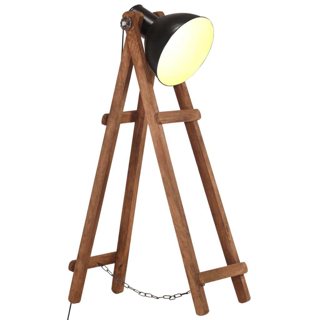 Vloerlamp E27 massief mangohout zwart is nu te koop bij PeponiXL, paradijselijk wonen!