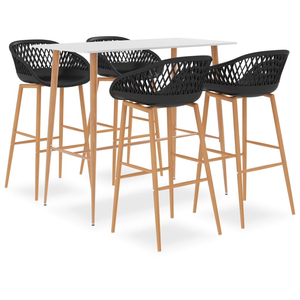 5-delige Barset wit en zwart is nu te koop bij PeponiXL, paradijselijk wonen!