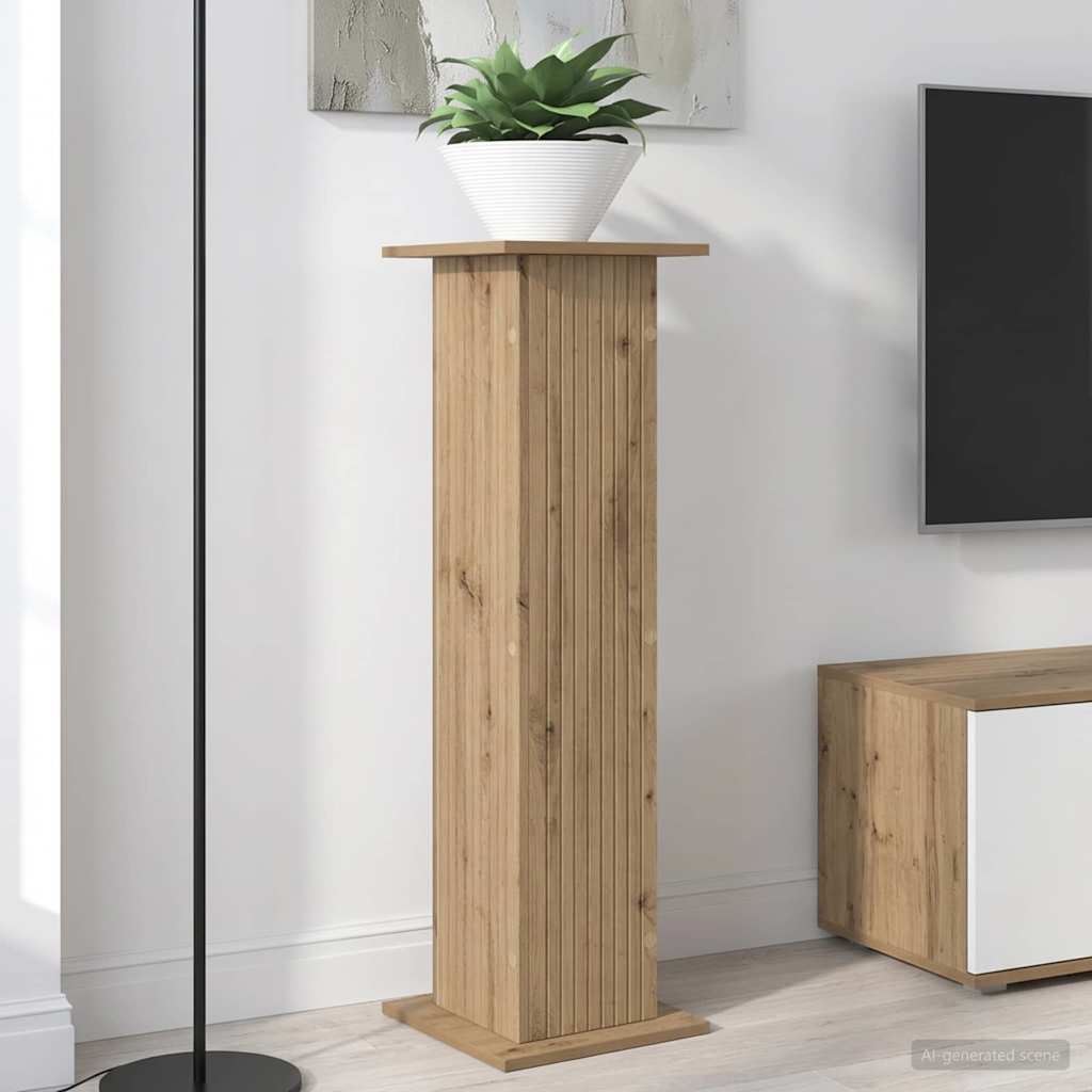 Plantenstandaard Artisanaal eiken 30,5 x 30 x 100,5 cm is nu te koop bij PeponiXL, paradijselijk wonen!