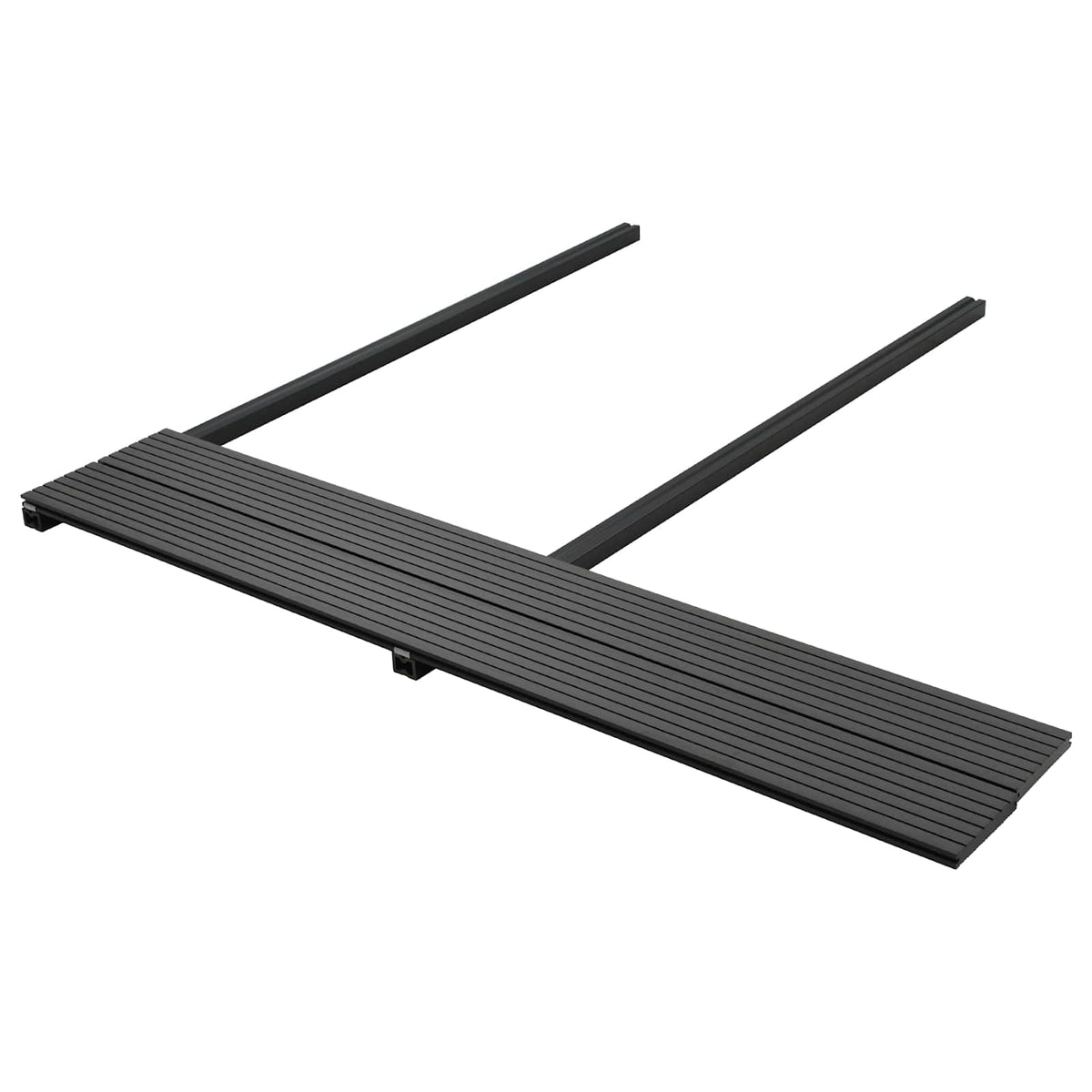 Terras plank 48 pcs Zwart WPC is nu te koop bij PeponiXL, paradijselijk wonen!