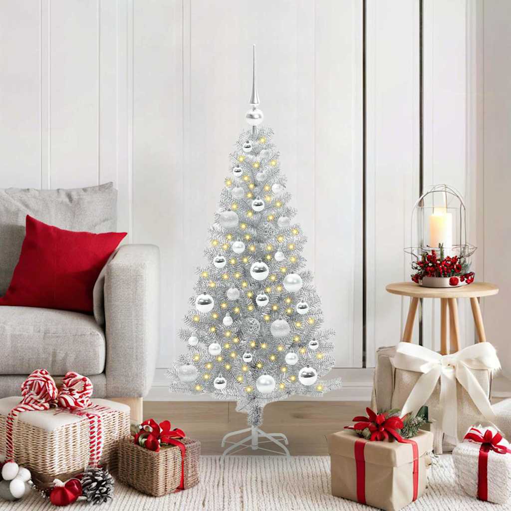 Kerstboom met 150 LED met standaard Zilver 120 cm PET is nu te koop bij PeponiXL, paradijselijk wonen!