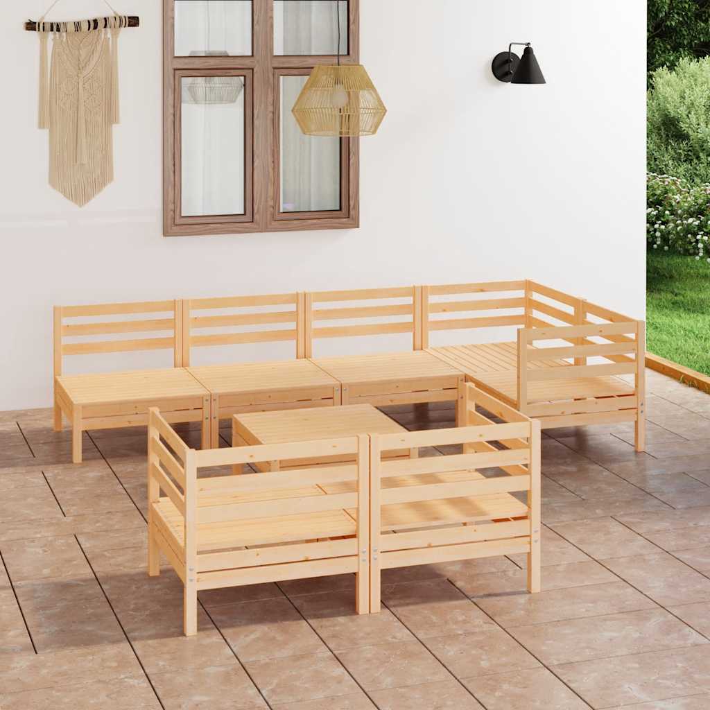 8-delige Loungeset massief grenenhout is nu te koop bij PeponiXL, paradijselijk wonen!