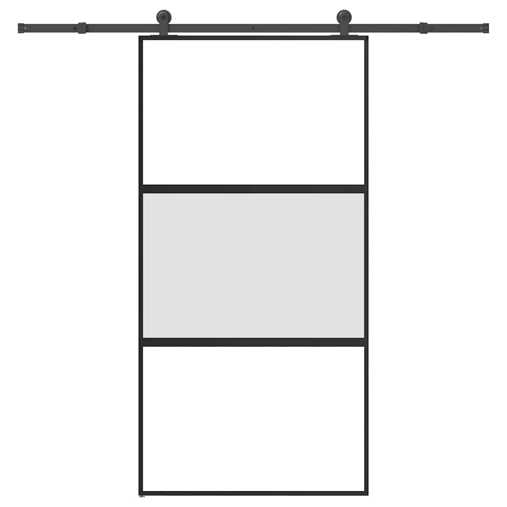 Schuifdeur met beslag 102,5x205 cm gehard glas en aluminium is nu te koop bij PeponiXL, paradijselijk wonen!