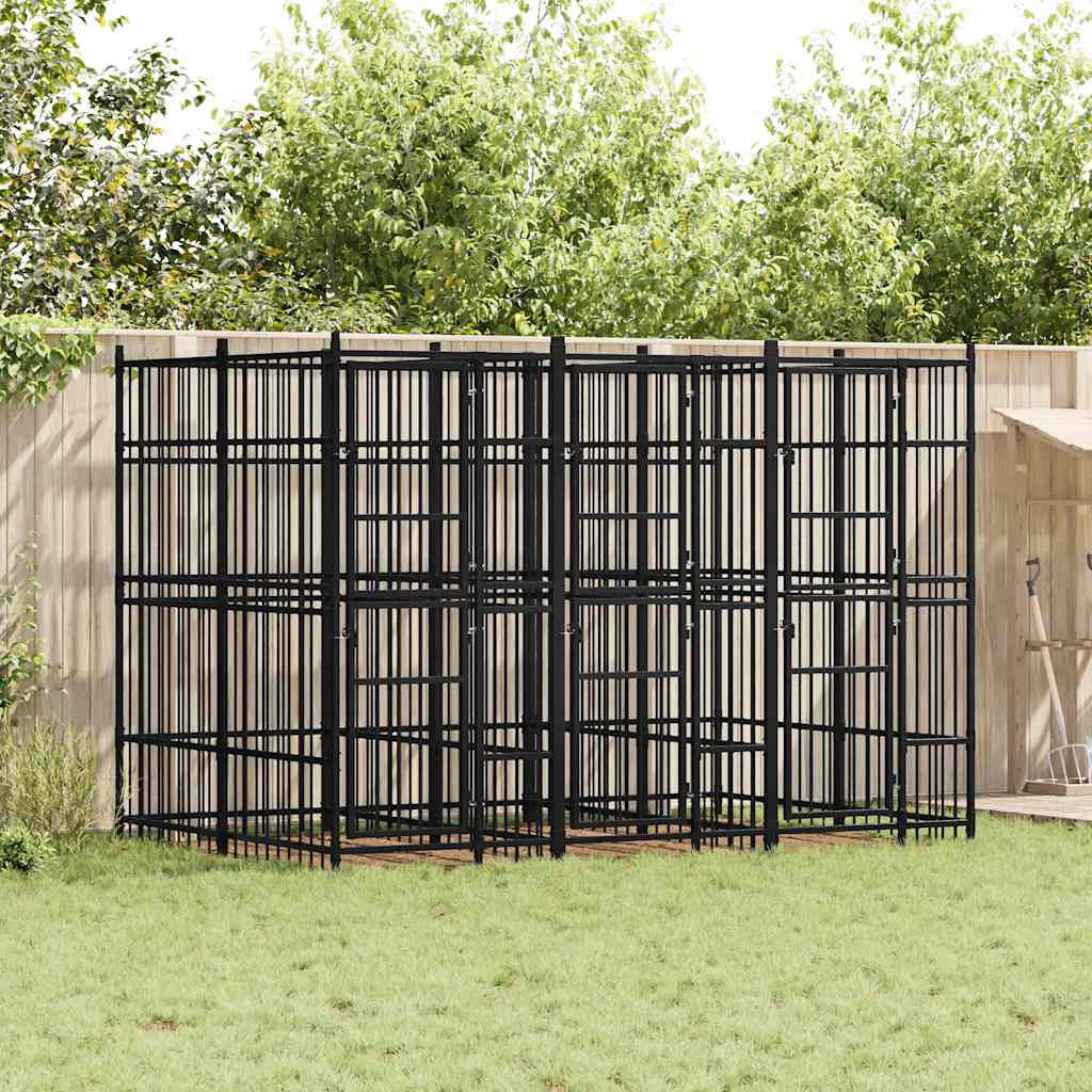 Hondenkennel 5,53 m² staal is nu te koop bij PeponiXL, paradijselijk wonen!