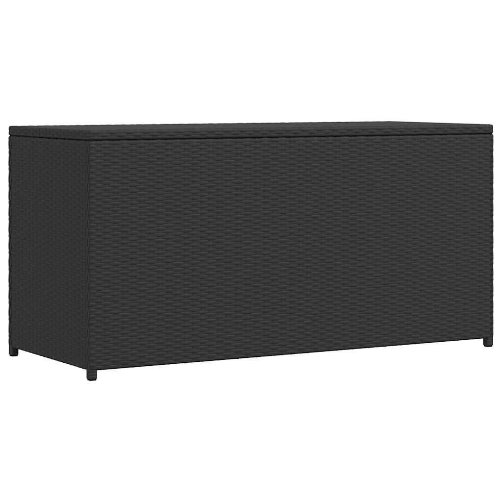 Tuinbox 120x50x60 cm poly rattan zwart is nu te koop bij PeponiXL, paradijselijk wonen!