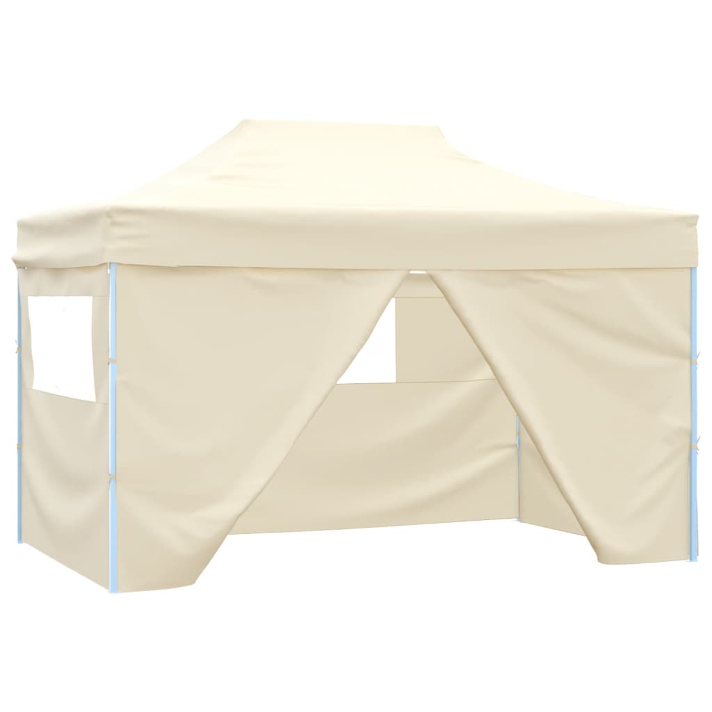 Vouwtent pop-up met 4 zijwanden 3x4,5 m crèmewit is nu te koop bij PeponiXL, paradijselijk wonen!