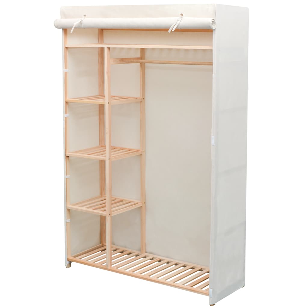 Kledingkast stof en grenenhout 110x40x170 cm is nu te koop bij PeponiXL, paradijselijk wonen!