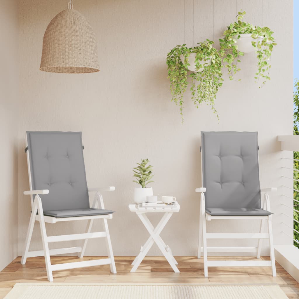 Tuinstoelkussens rugleuning 2 st 120x50x3 cm stof grijs is nu te koop bij PeponiXL, paradijselijk wonen!