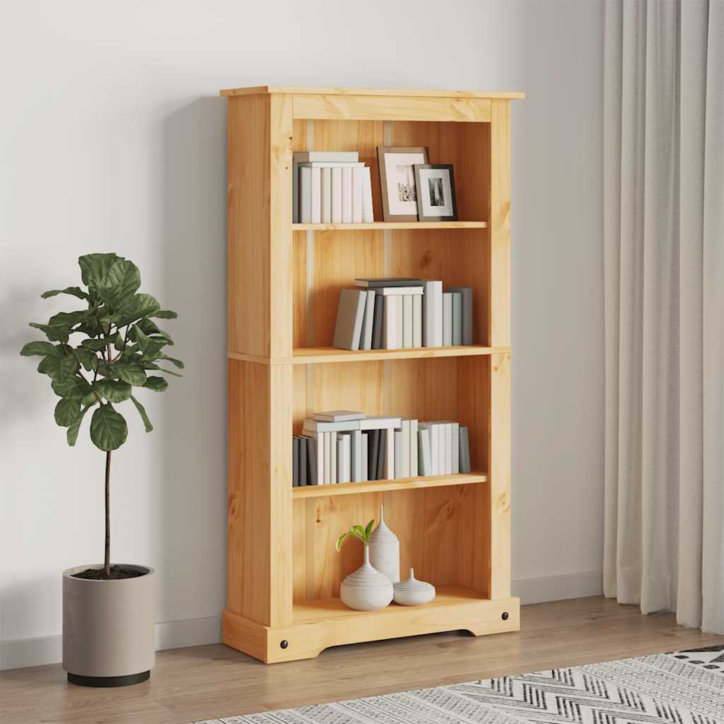 Boekenkast grenenhout met 4 planken Corona-stijl 80x29x150 cm is nu te koop bij PeponiXL, paradijselijk wonen!