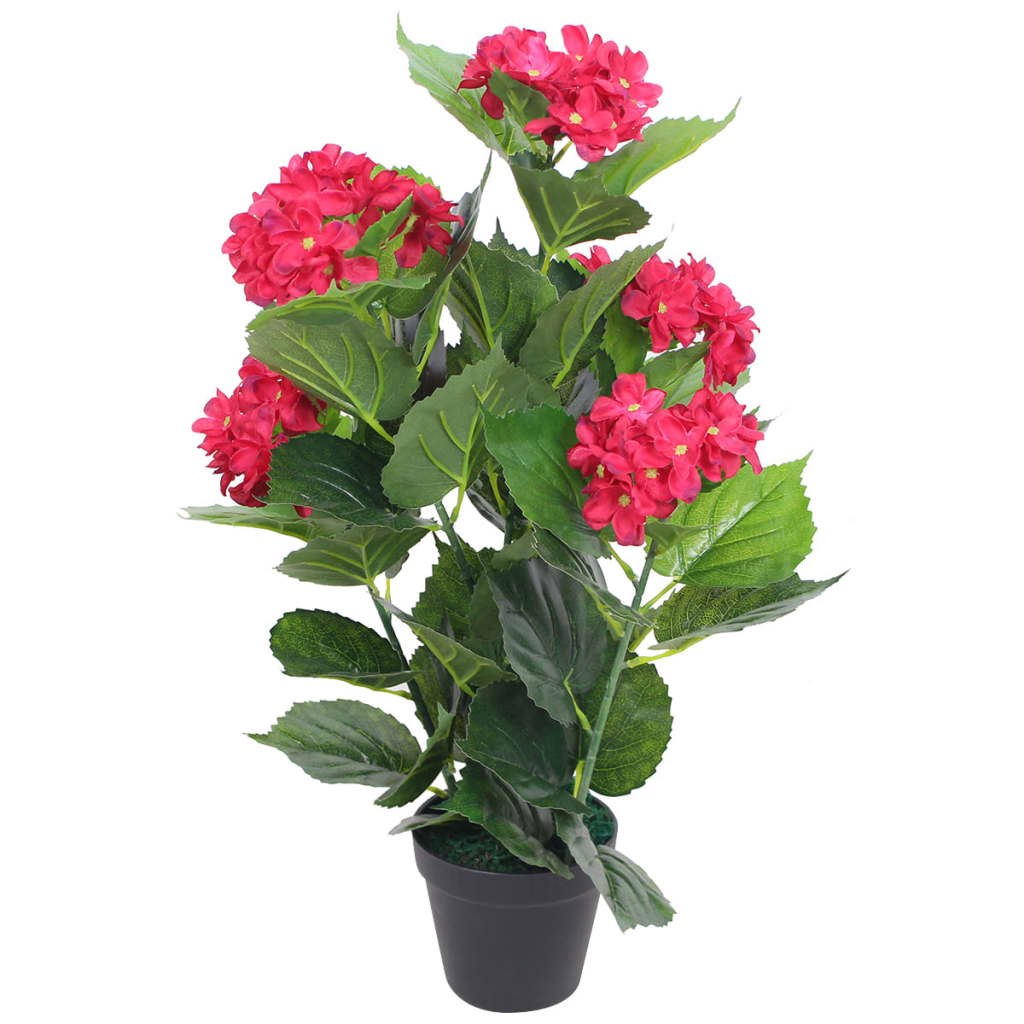 Kunst hortensia plant met pot 60 cm rood is nu te koop bij PeponiXL, paradijselijk wonen!