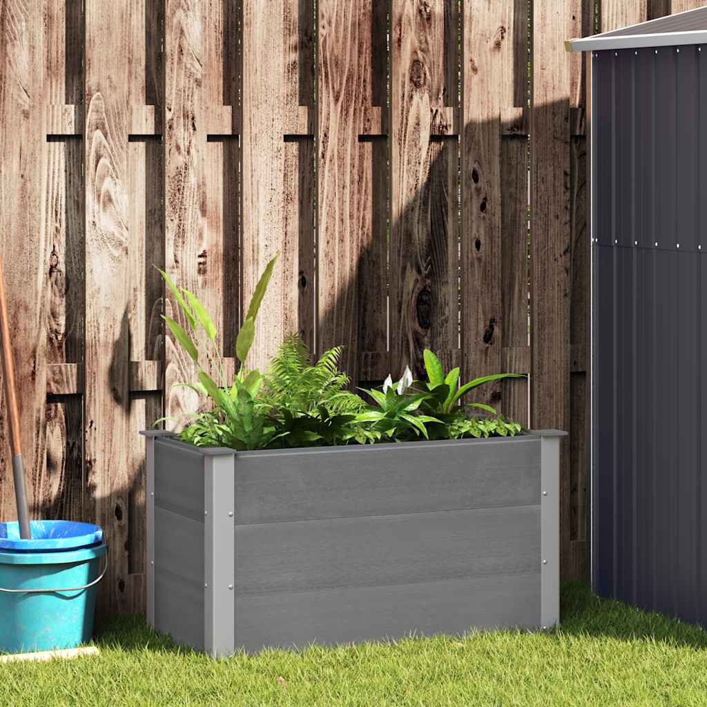 Plantenbak verhoogd 100x50x54 cm HKC grijs is nu te koop bij PeponiXL, paradijselijk wonen!