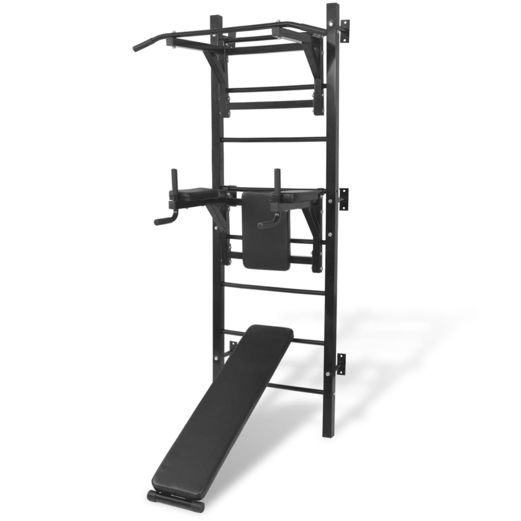 Fitnessapparaat wandgemonteerd zwart is nu te koop bij PeponiXL, paradijselijk wonen!