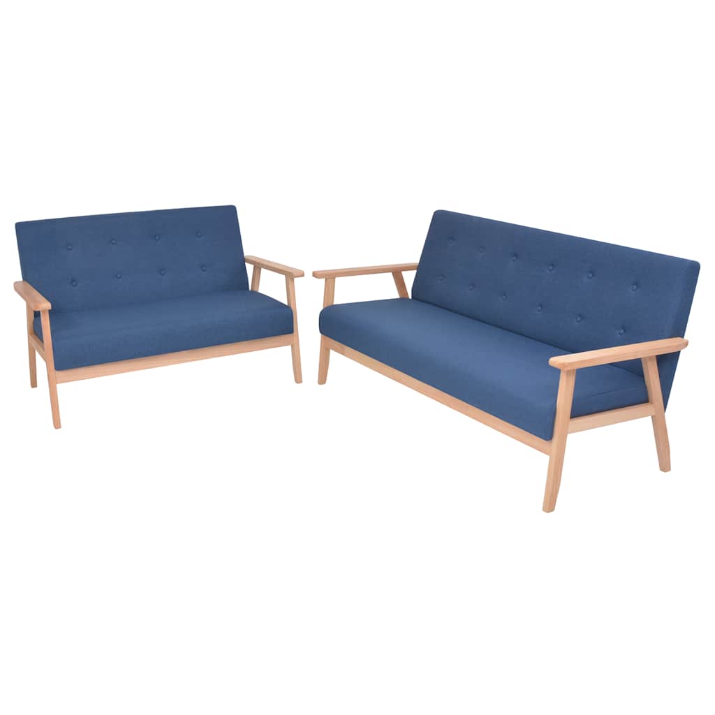 Bankstel stof blauw 2-delig is nu te koop bij PeponiXL, paradijselijk wonen!