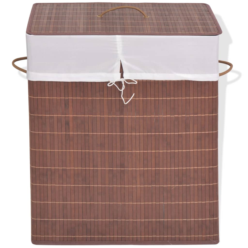 Wasmand rechthoekig bamboe bruin is nu te koop bij PeponiXL, paradijselijk wonen!
