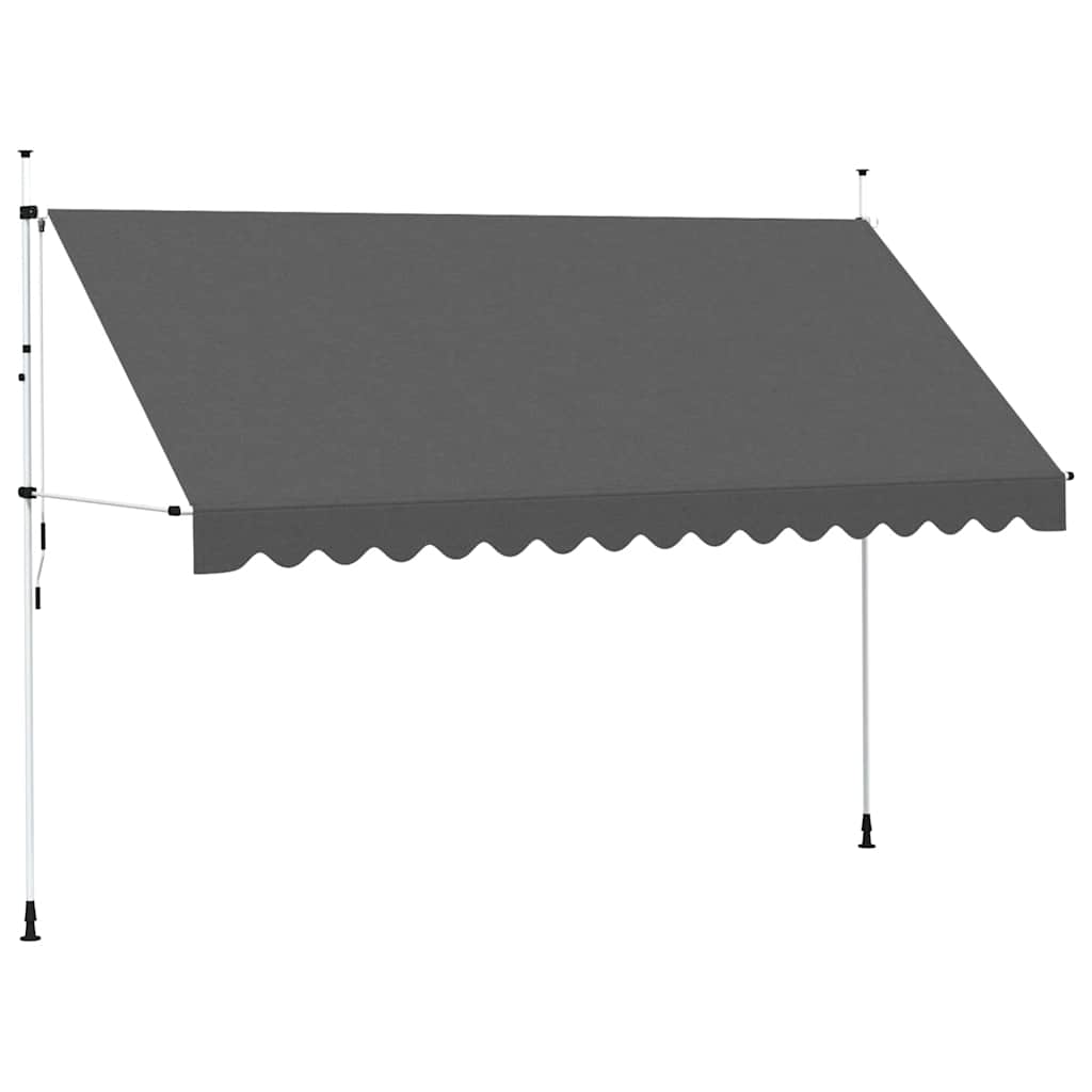 Luifel handmatig uittrekbaar 400 cm antraciet is nu te koop bij PeponiXL, paradijselijk wonen!