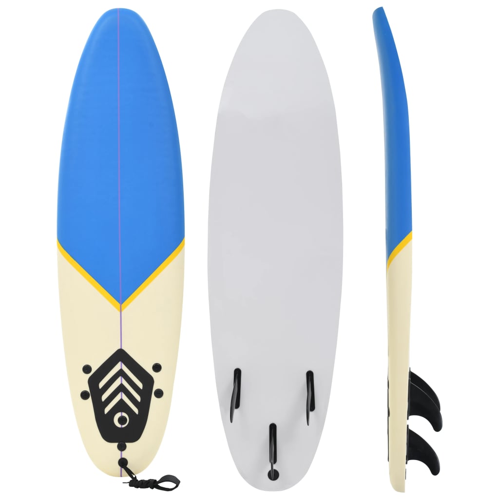Surfplank 170 cm blauw en crème is nu te koop bij PeponiXL, paradijselijk wonen!