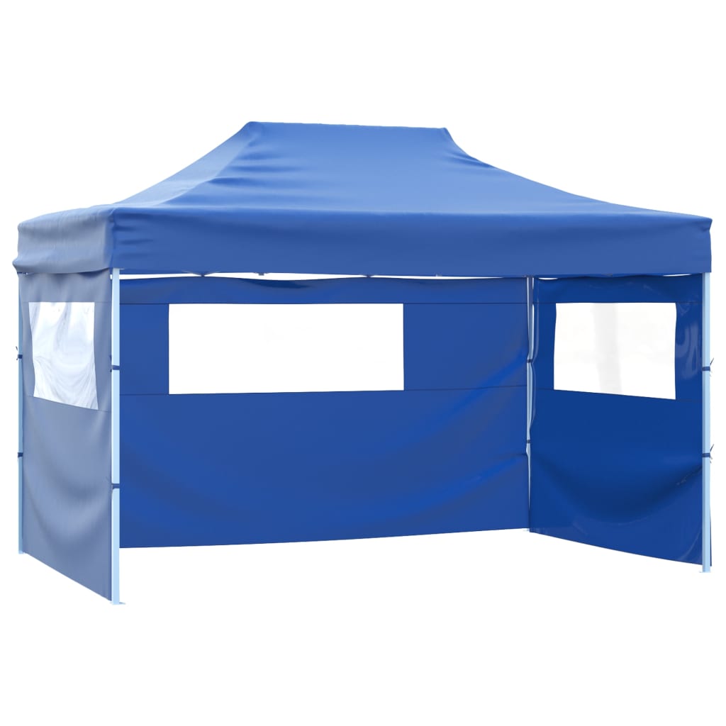 Vouwtent met 3 wanden 3x4,5 m blauw is nu te koop bij PeponiXL, paradijselijk wonen!