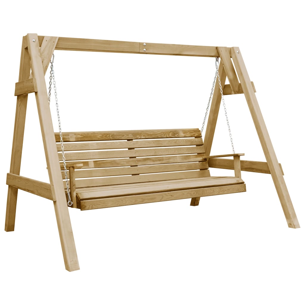 Schommelbank 205x150x157 cm geïmpregneerd grenenhout is nu te koop bij PeponiXL, paradijselijk wonen!