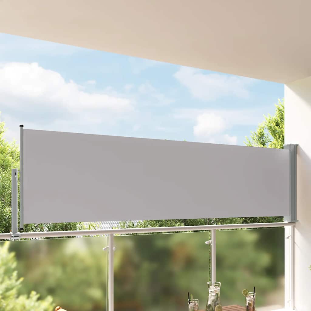 Tuinscherm uittrekbaar 100x300 cm grijs is nu te koop bij PeponiXL, paradijselijk wonen!