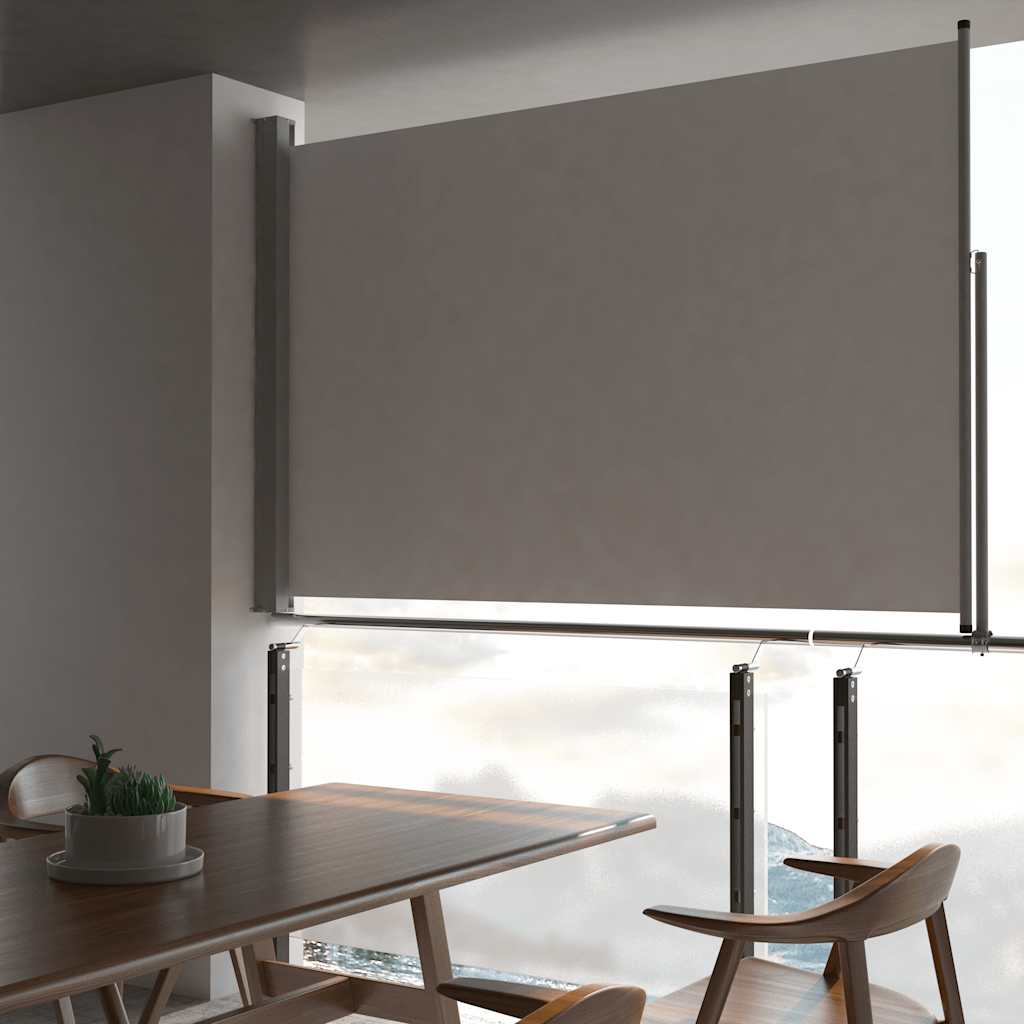 Tuinscherm uittrekbaar 160x300 cm grijs is nu te koop bij PeponiXL, paradijselijk wonen!