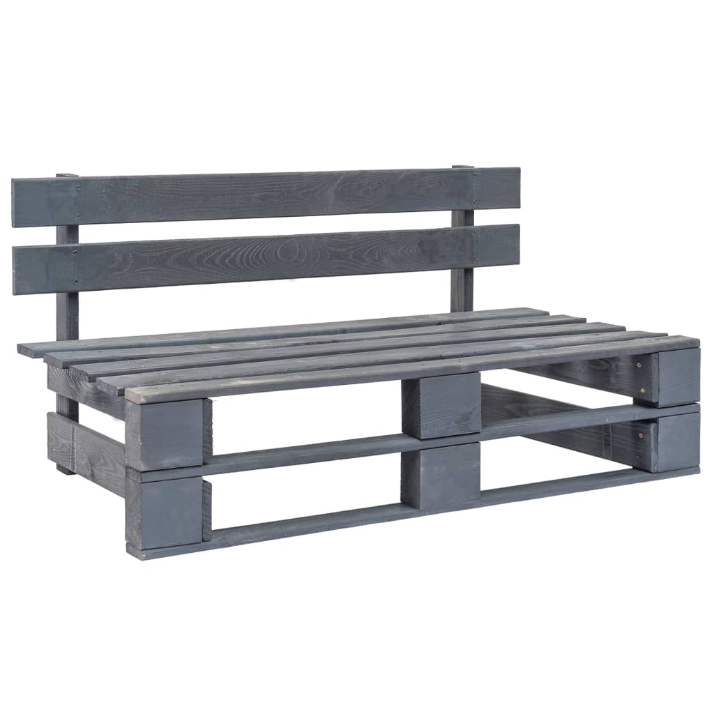 Tuinbank pallet hout grijs is nu te koop bij PeponiXL, paradijselijk wonen!