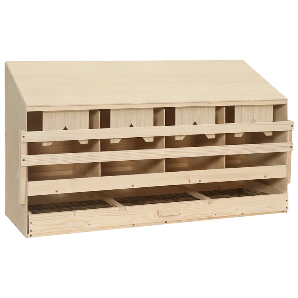 Kippenlegkast 4 compartimenten 106x40x59 cm massief grenenhout is nu te koop bij PeponiXL, paradijselijk wonen!