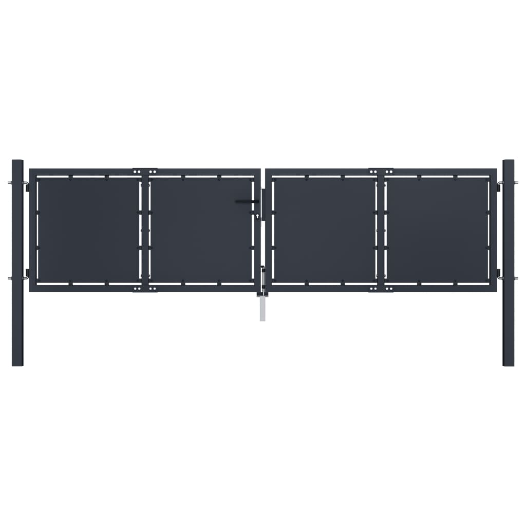 Tuinpoort staal 300x100 cm antraciet is nu te koop bij PeponiXL, paradijselijk wonen!