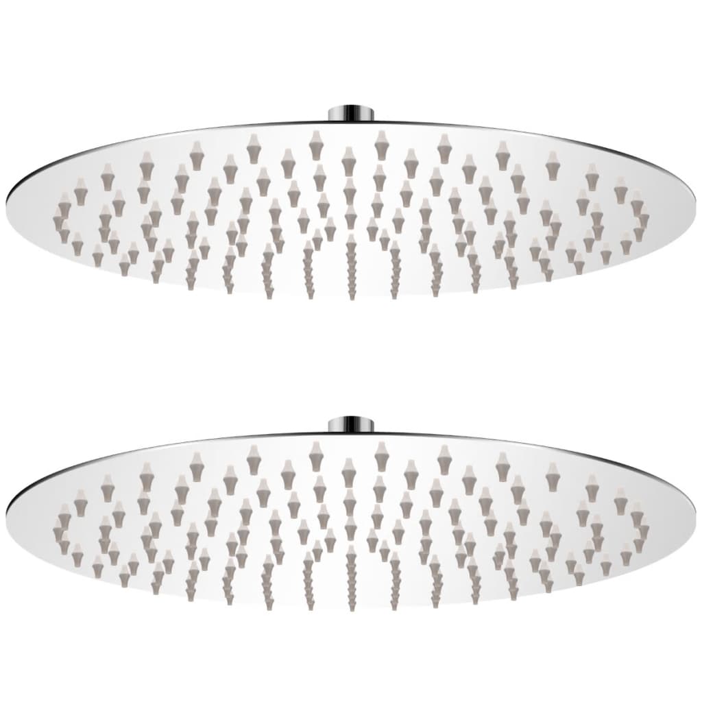 Regendouchekop 2 st rond 30 cm roestvrij staal is nu te koop bij PeponiXL, paradijselijk wonen!