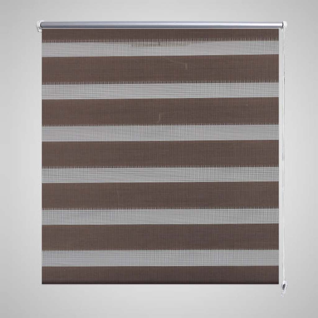 Zebra rolgordijn 100,9 x 175 cm stofbreedte 96,7 cm koffiebruin is nu te koop bij PeponiXL, paradijselijk wonen!