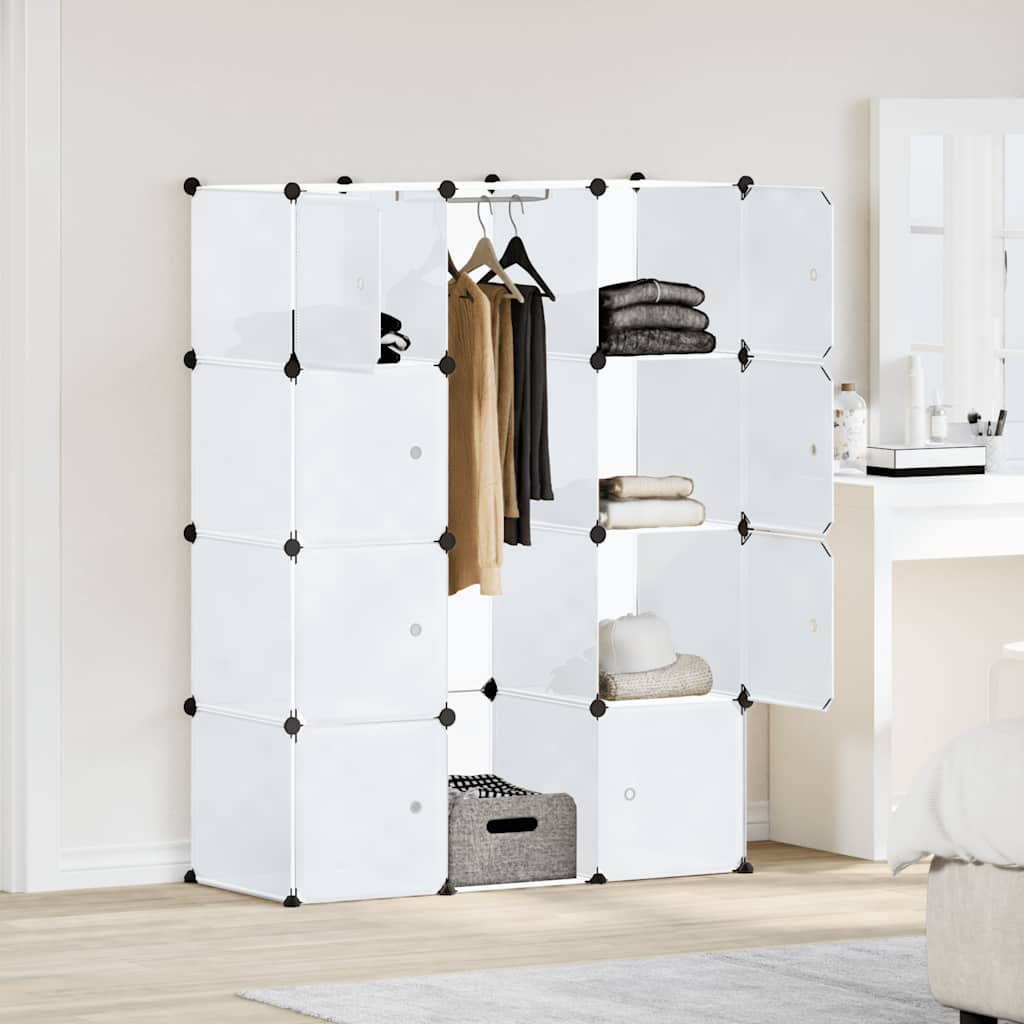 Kast met 9 compartimenten modulair 109x36,5x143 cm wit is nu te koop bij PeponiXL, paradijselijk wonen!