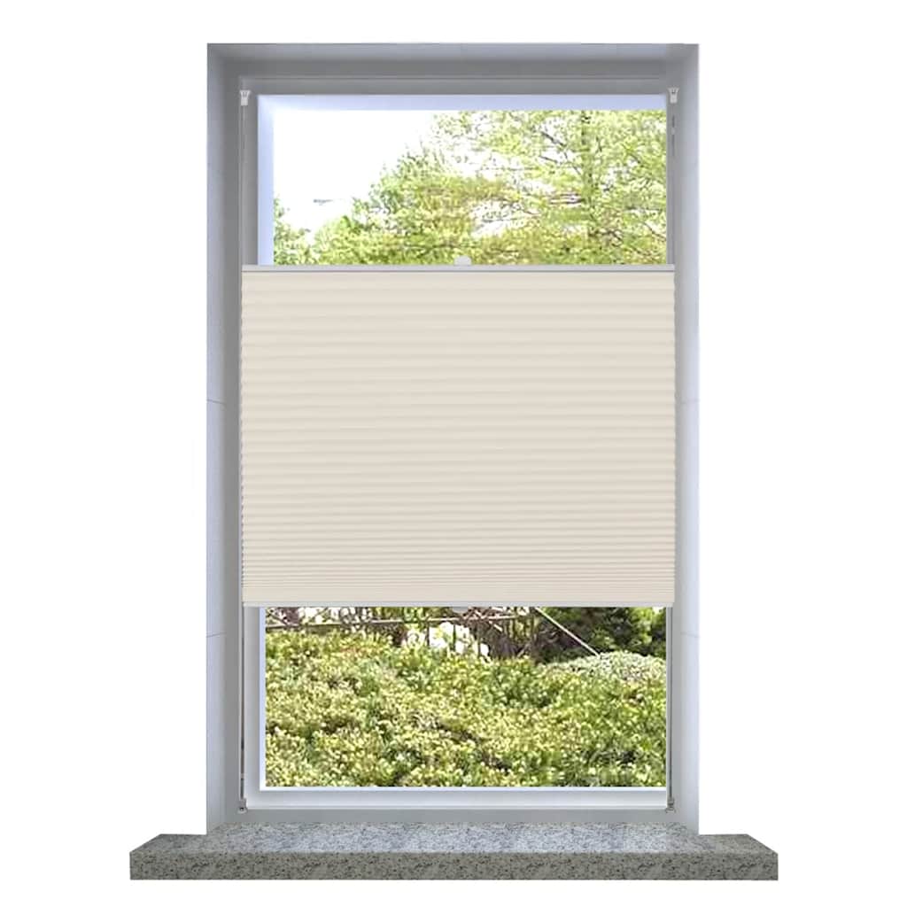 Plisséjaloezie 60x125 cm crème is nu te koop bij PeponiXL, paradijselijk wonen!