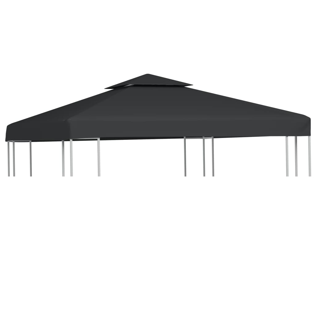 Vervangend tentdoek prieel 310 g/m² 3x3 m donkergrijs is nu te koop bij PeponiXL, paradijselijk wonen!