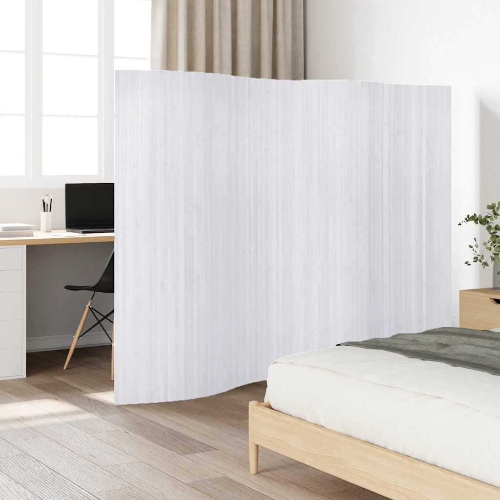 Kamerscherm breedte 250 cm hoogte 165 cm bamboe wit is nu te koop bij PeponiXL, paradijselijk wonen!